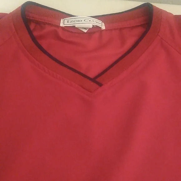 IZOD CLUB GOLF OR SPORTS V-NECK PULL OVER SHIRT JACKET WITH LARGE POCKETS - Picture 8 of 9